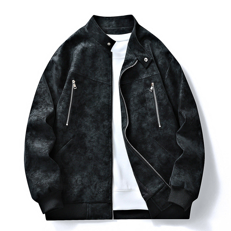 ⏰🔥 ¡OFERTA 50% OFF! 🧥✨ Cazadora Bomber Retro de Ante para Hombre – Corte Oversize, Estilo Urbano y Comodidad Premium para el Día a Día