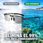 Comparación sin polarizado y con lentes polarizados VisionMax en el agua