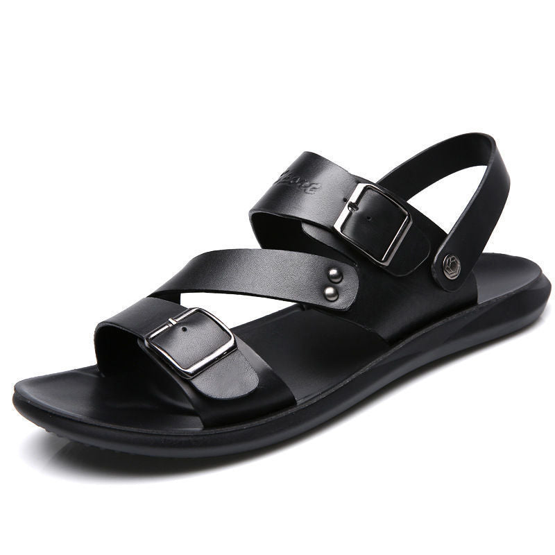 🔥 Gran oferta 🔥 Nuevas sandalias de playa de cuero para hombre
