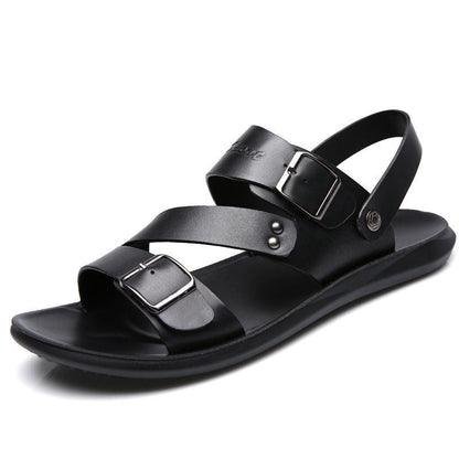 🔥 Gran oferta 🔥 Nuevas sandalias de playa de cuero para hombre