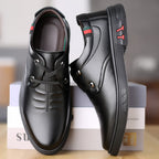 🐂Cuero🐂Zapatos casuales de cuero de caña baja para hombre