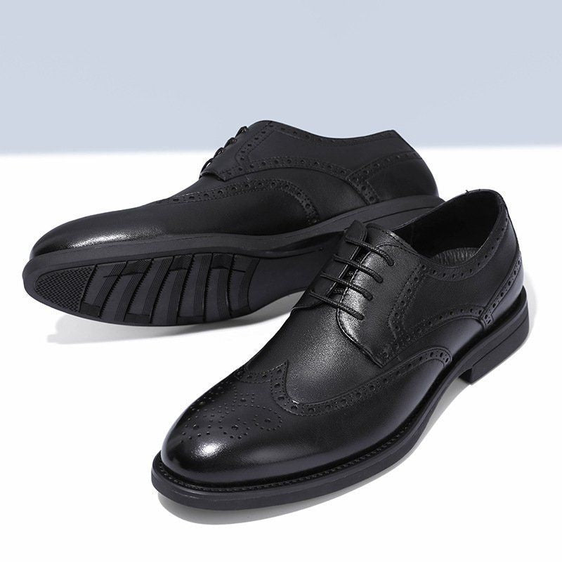 Zapatos de Vestir Brogue de Cuero para Hombre