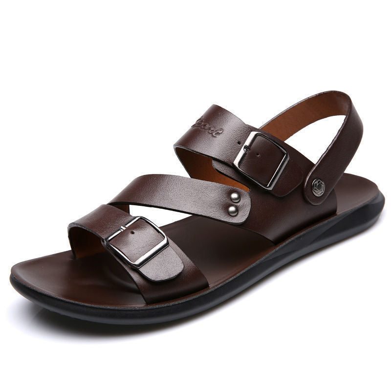 🔥 Gran oferta 🔥 Nuevas sandalias de playa de cuero para hombre