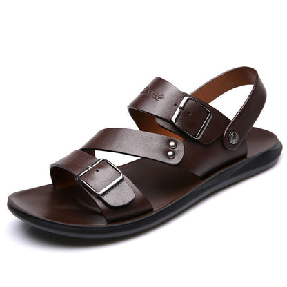 🔥 Gran oferta 🔥 Nuevas sandalias de playa de cuero para hombre