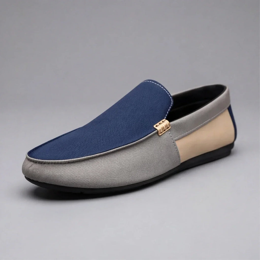 Mocasines de Lona para Hombre Estilo Patchwork