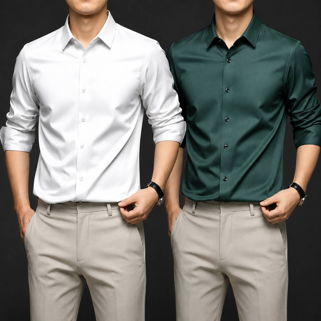 Camisa Ejecutiva Sin Arrugas para Hombre – Compra 1 y Llévate 2