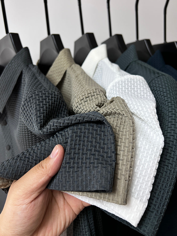 【50% DE DESCUENTO HOY】 CAMISA DE SEDA DE HIELO DE LUJO PARA HOMBRE - Compre 2 Envío gratis