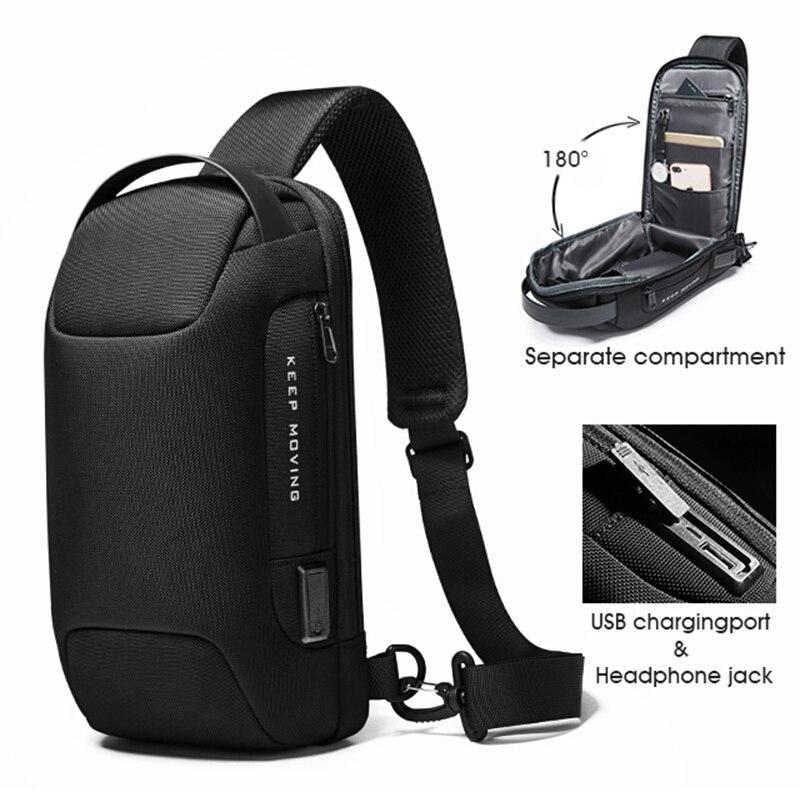 Bandolera Antirrobo para Hombre con Candado y Puerto USB - vista 7