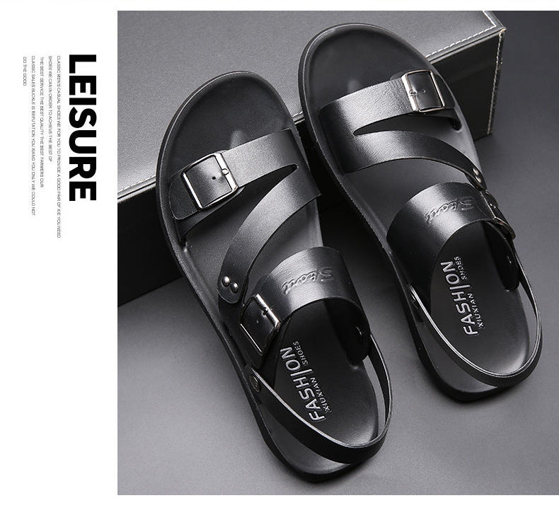 🔥 Gran oferta 🔥 Nuevas sandalias de playa de cuero para hombre