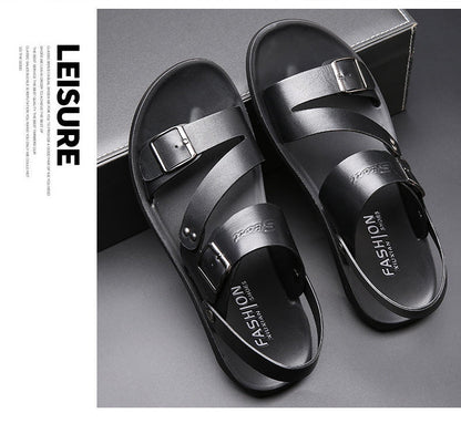 🔥 Gran oferta 🔥 Nuevas sandalias de playa de cuero para hombre