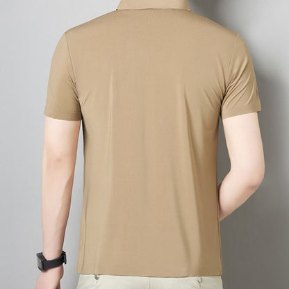 🔥2023 venta caliente🔥Camiseta de manga corta Ice Silk de cuello en V para hombre(compra 2 envío gratis)