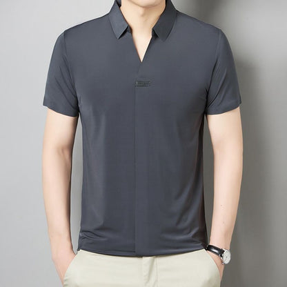 🔥2023 venta caliente🔥Camiseta de manga corta Ice Silk de cuello en V para hombre(compra 2 envío gratis)