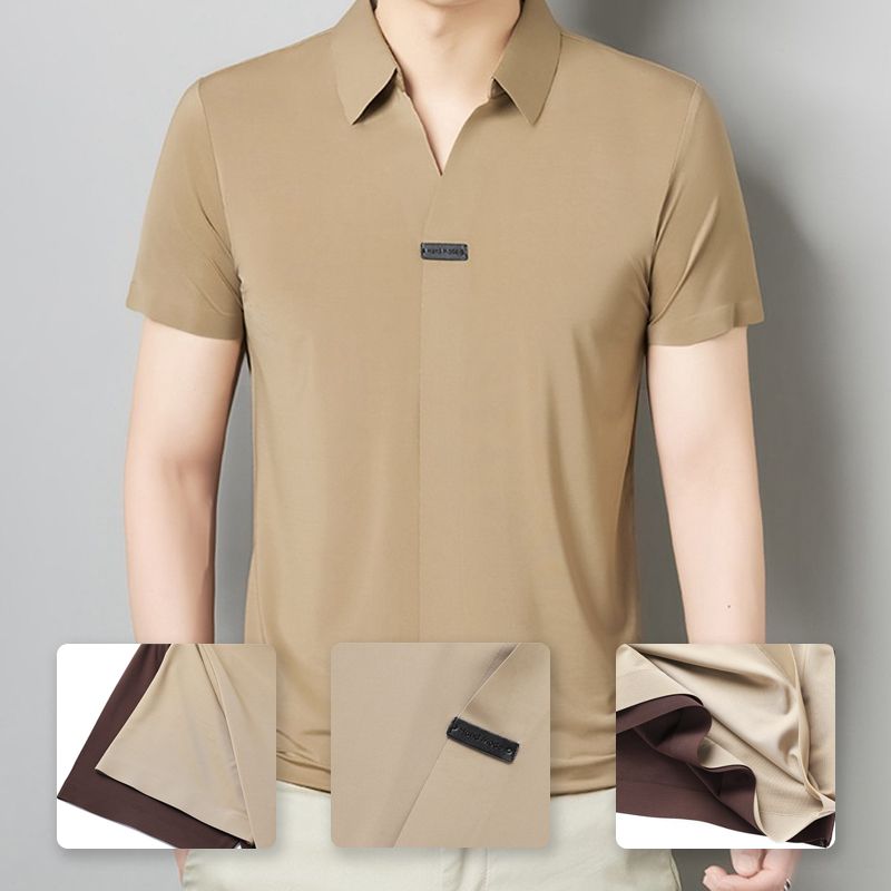🔥2023 venta caliente🔥Camiseta de manga corta Ice Silk de cuello en V para hombre(compra 2 envío gratis)