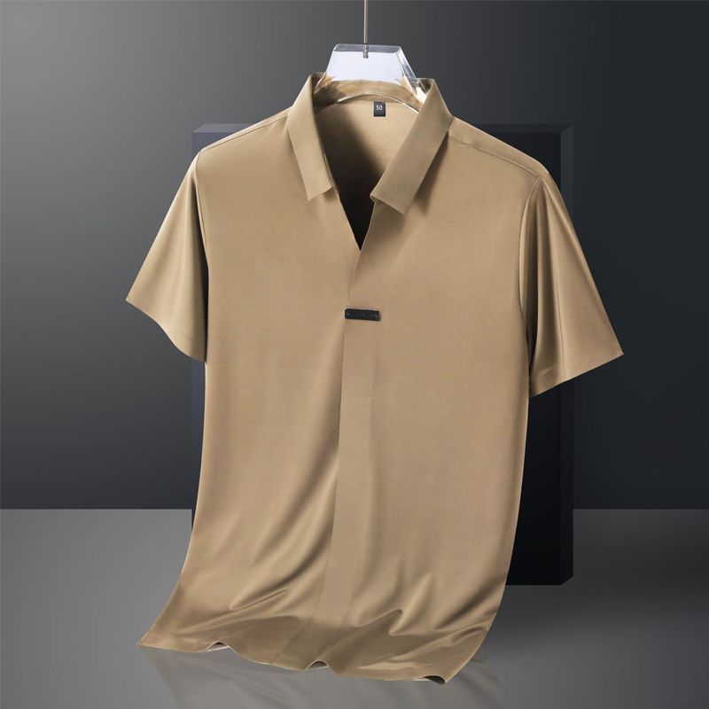 🔥2023 venta caliente🔥Camiseta de manga corta Ice Silk de cuello en V para hombre(compra 2 envío gratis)