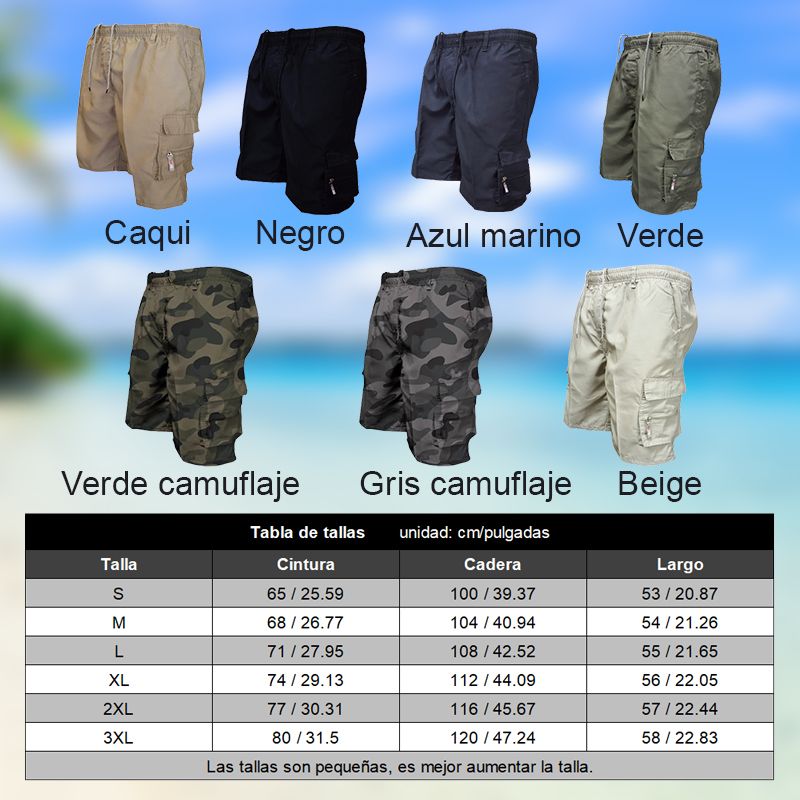 Pantalones cortos cargo de senderismo para hombre