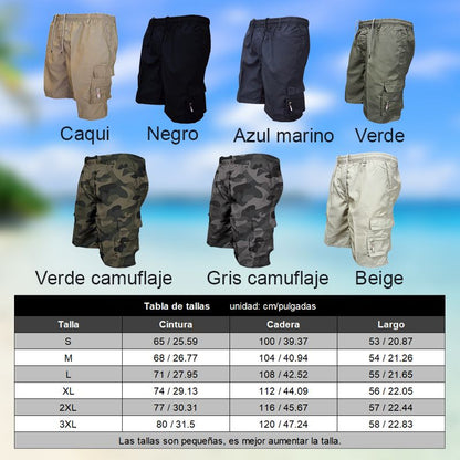 Pantalones cortos cargo de senderismo para hombre