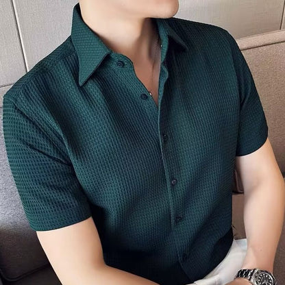 Camisa Waffle para hombre de alta calidad 2023【49% de descuento】