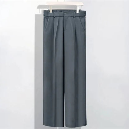 🔥nueva venta caliente🔥Pantalón de traje casual de algodón mercerizado drapeado para hombre