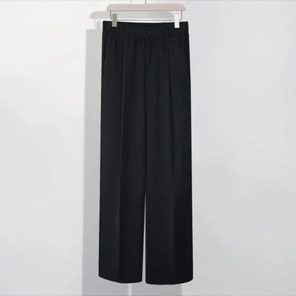 🔥nueva venta caliente🔥Pantalón de traje casual de algodón mercerizado drapeado para hombre