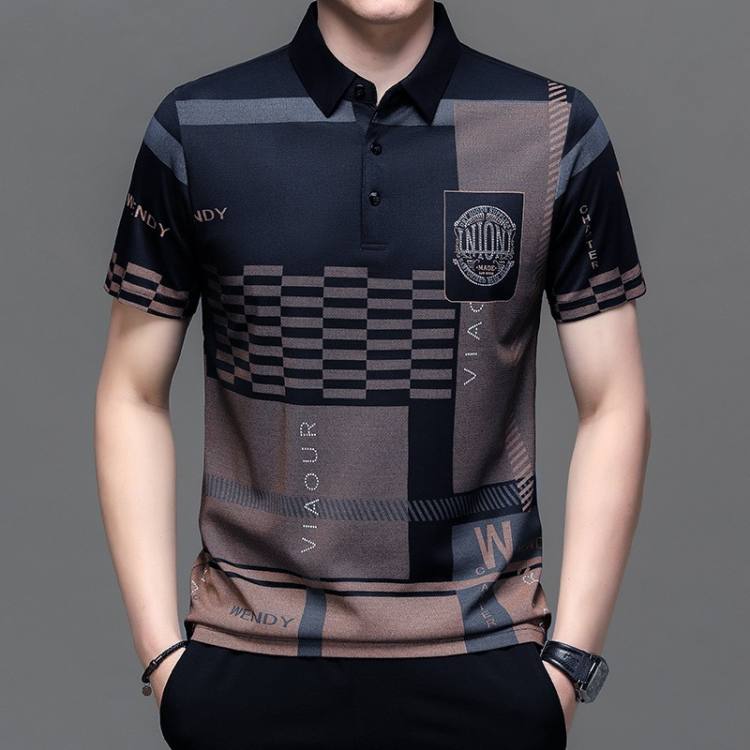 【40% OFF】Camisa de manga corta con estampado de seda helada