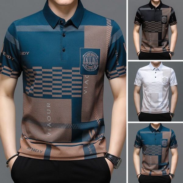 【40% OFF】Camisa de manga corta con estampado de seda helada