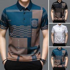 【40% OFF】Camisa de manga corta con estampado de seda helada