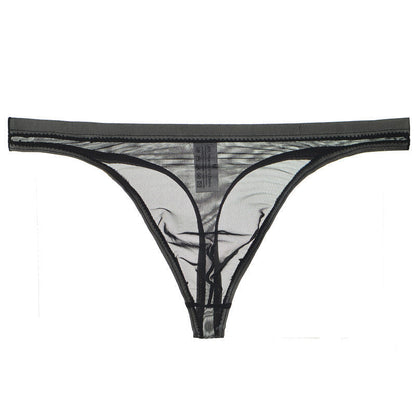 Tanga de bikini fina de malla de seda sexy para hombre