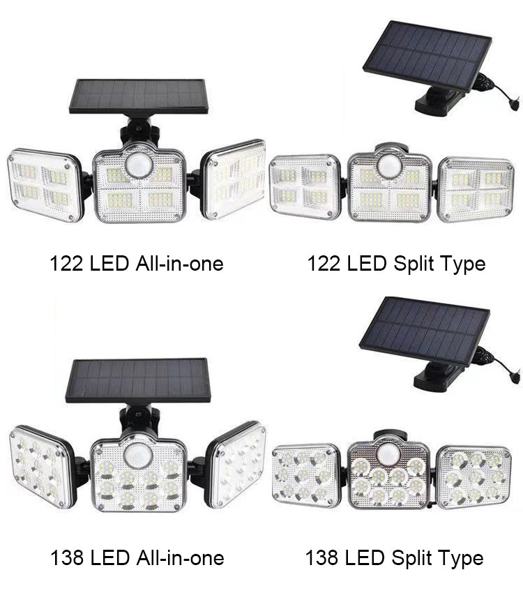🔥Aplique solar de inducción LED de tres cabezales