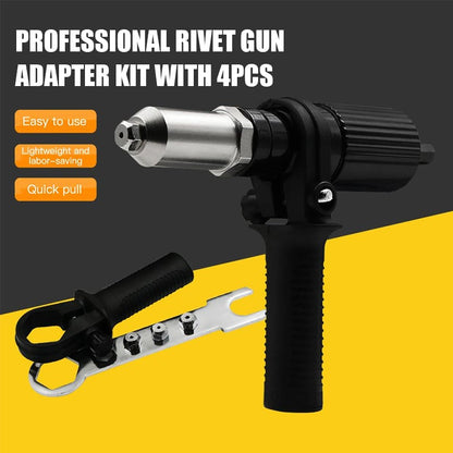 Kit de adaptador de pistola de remache profesional con 4 piezas【Compra 2 envío gratis】