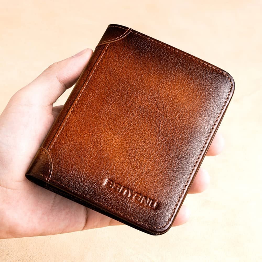 🔥 Novedad 2026 🔥 Cartera minimalista de cuero para hombre con protección RFID – Ultraplana, cuero genuino de primera calidad, diseño compacto para uso diario.