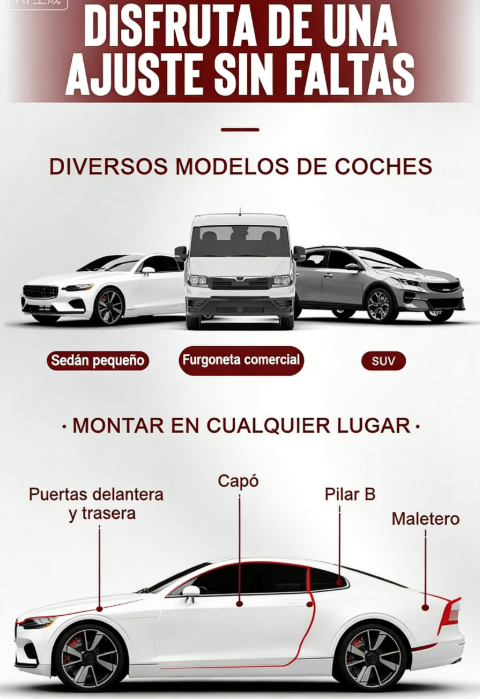 🚗✨ Tira de Sellado Automotriz de 5 Orificios – A Prueba de Polvo y Absorción de Impactos para una Protección Óptima 🛡️💥