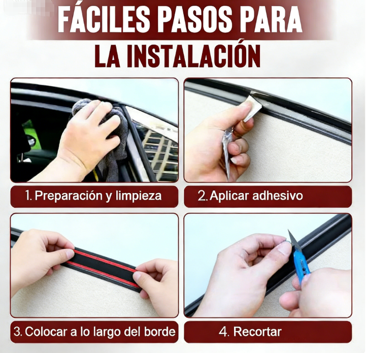 🚗✨ Tira de Sellado Automotriz de 5 Orificios – A Prueba de Polvo y Absorción de Impactos para una Protección Óptima 🛡️💥