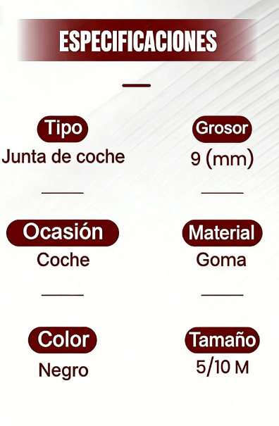 🚗✨ Tira de Sellado Automotriz de 5 Orificios – A Prueba de Polvo y Absorción de Impactos para una Protección Óptima 🛡️💥