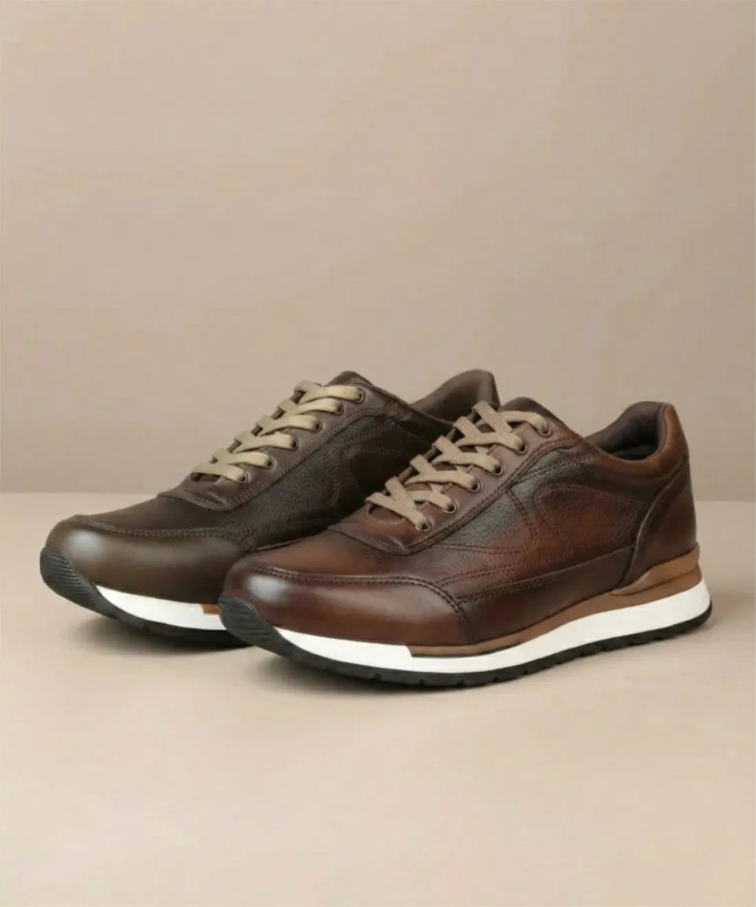 Tenis Casuales de Piel para Hombre – 2 Pares
