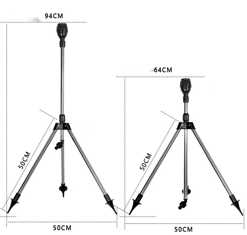 Aspersor de soporte telescópico de trípode de riego giratorio de acero inoxidable🔥Compra 2 envío gratis🔥