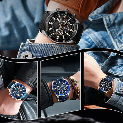 💎⌚ ¡OFERTA 50% OFF! Reloj de Cuarzo Multifuncional para Hombre – Elegante, Moderno y Resistente al Agua