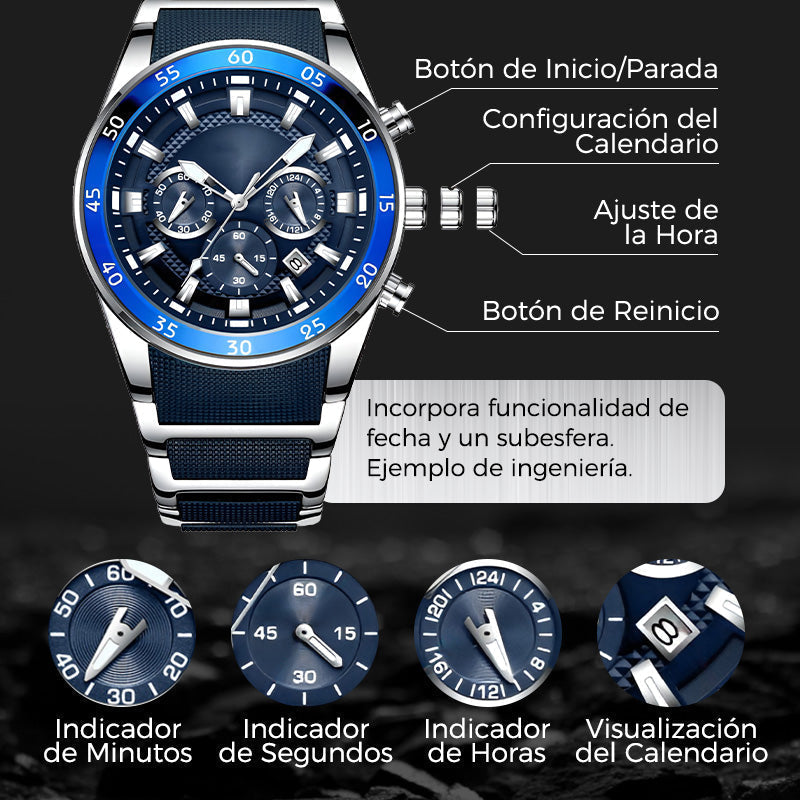 💎⌚ ¡OFERTA 50% OFF! Reloj de Cuarzo Multifuncional para Hombre – Elegante, Moderno y Resistente al Agua