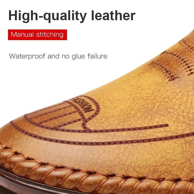 zapatos casuales de cuero transpirables para hombres