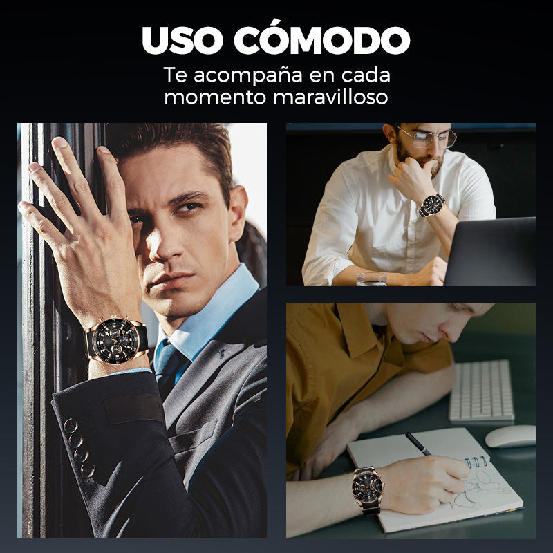 💎⌚ ¡OFERTA 50% OFF! Reloj de Cuarzo Multifuncional para Hombre – Elegante, Moderno y Resistente al Agua