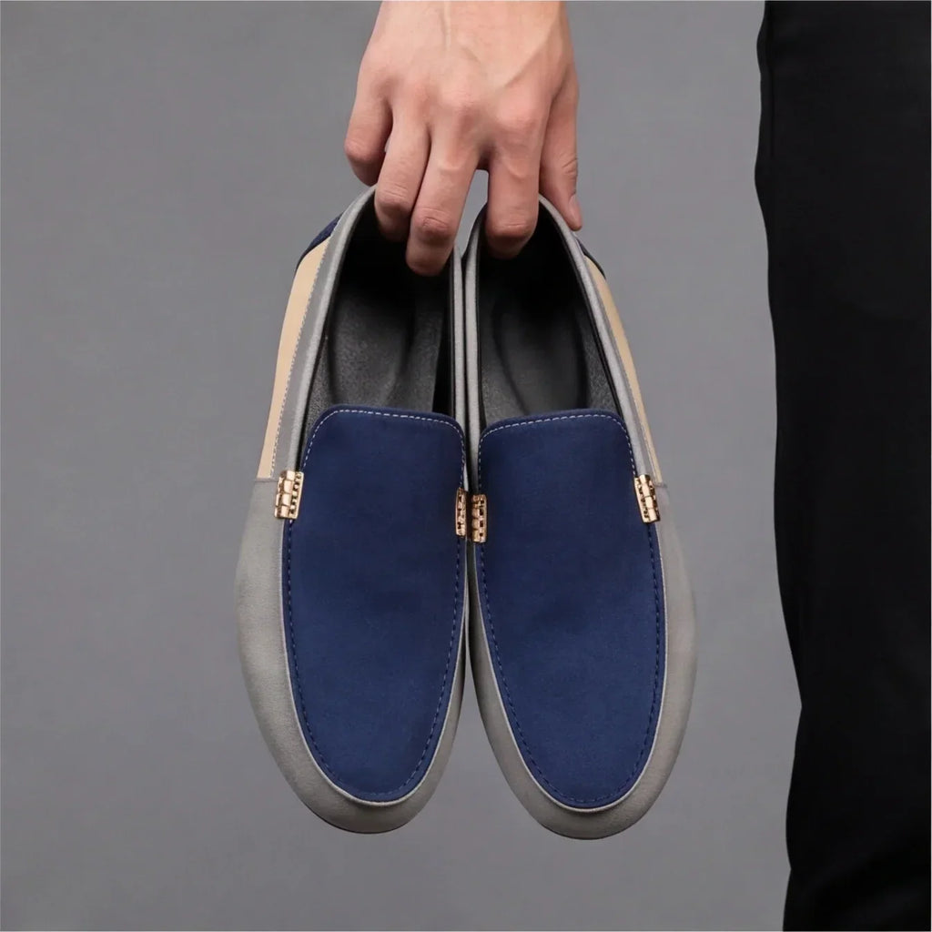 Mocasines de Lona para Hombre Estilo Patchwork