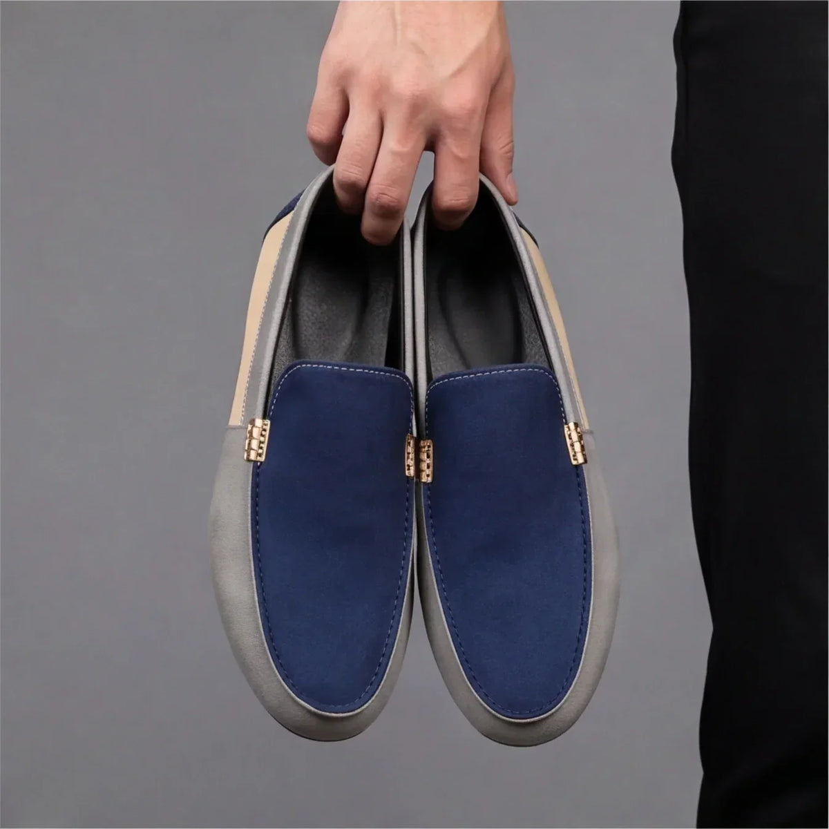 Mocasines de Lona para Hombre Estilo Patchwork