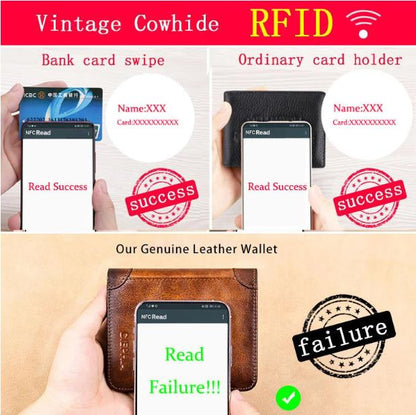 🔥 Novedad 2026 🔥 Cartera minimalista de cuero para hombre con protección RFID – Ultraplana, cuero genuino de primera calidad, diseño compacto para uso diario.