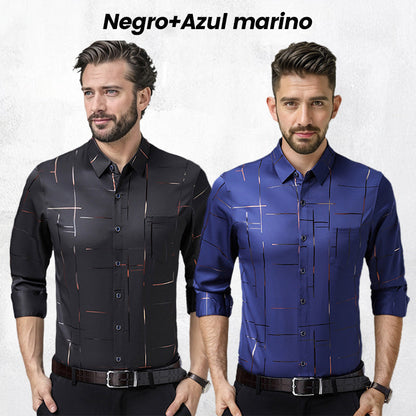 👔 SIEMPRE IMPECABLE | Camisa Antiarrugas para Hombre -50%