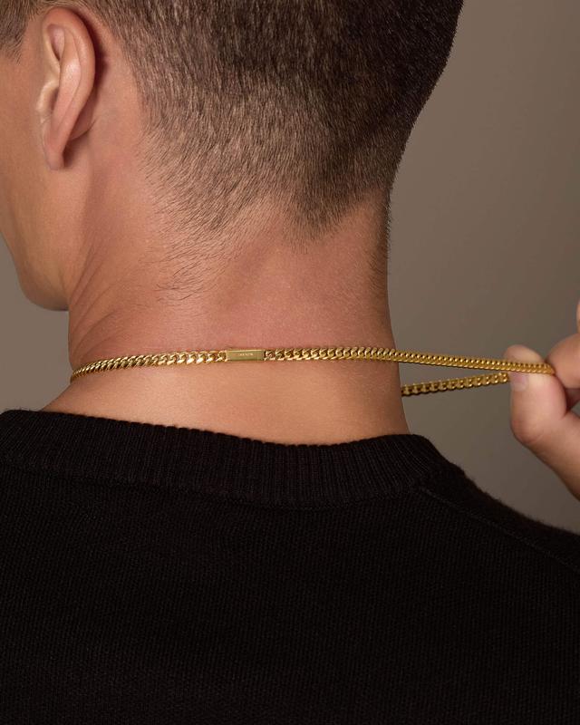 Cadena Cuban Link Dorada para Hombre de Acero Inoxidable