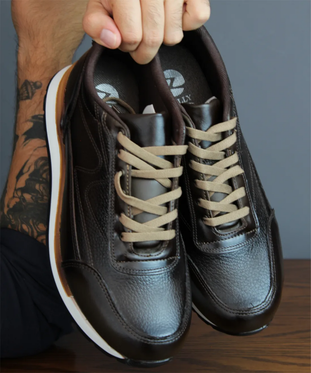 Tenis Casuales de Piel para Hombre – 2 Pares