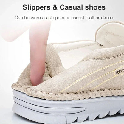 zapatos casuales de cuero transpirables para hombres