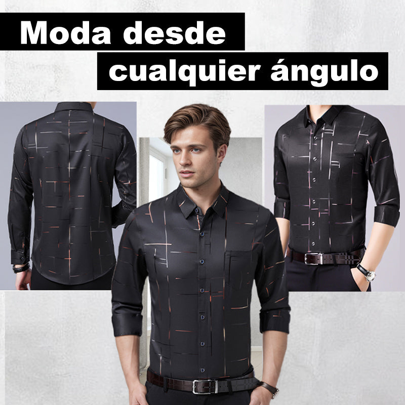 👔 SIEMPRE IMPECABLE | Camisa Antiarrugas para Hombre -50%