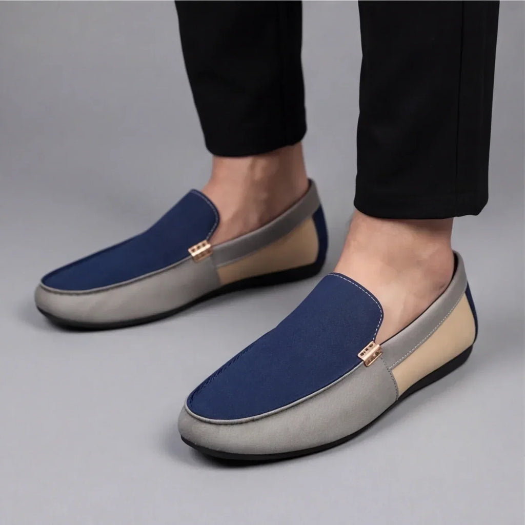 Mocasines de Lona para Hombre Estilo Patchwork