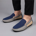 Mocasines de Lona para Hombre Estilo Patchwork