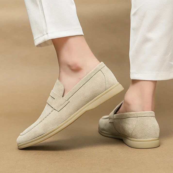 Mocasines de Ante para Hombre con Suela Ligera – Marrón, Beige o Negro